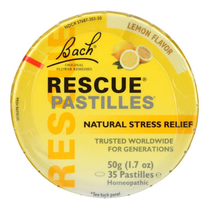 Everyday Supply Co - Wholesale Oral Supplement/Vitamin - Bach Rescue Remedy Pastilles - Lemon - 50 Grm - Case Of 12