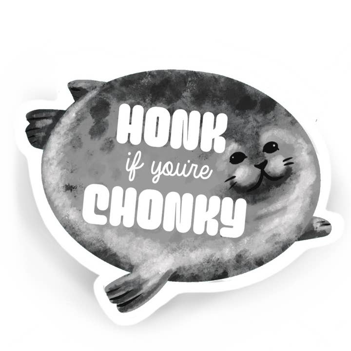 Chonky Seal Sticker for wholesale by Hissing Mink