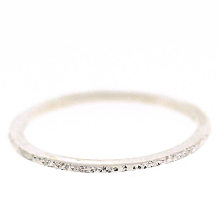 Christina Kober Designs - Wholesale Band/Stacked Ring - PETITE STACKING RING | diamond dusted