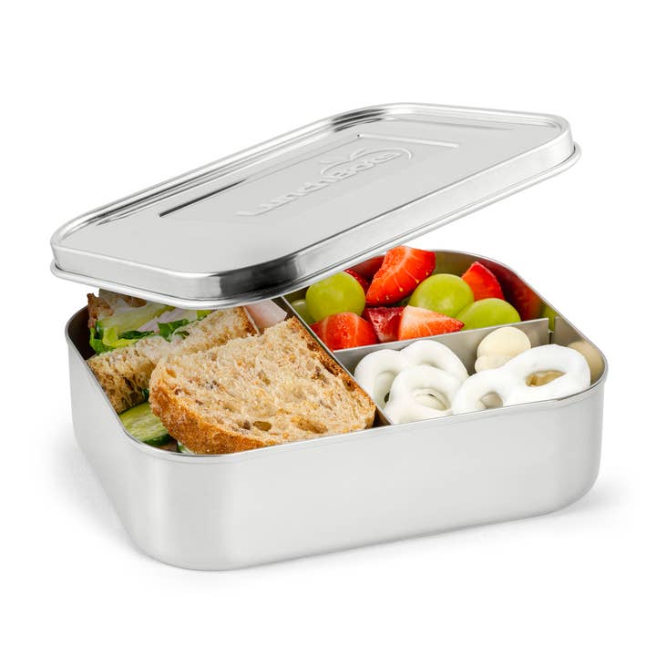 LunchBots - Wholesale Lunch Bag/Box - Kids - LunchBots Medium Bento Trio Stainless Steel0