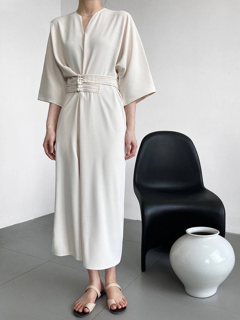 Marayn - Vente Robe – femme - 2025 NOUVELLE Robe Noeud Élégante Moderne Chic Touche Chinoise50