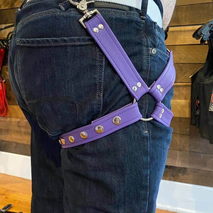 The Montrose Forge - Wholesale Sex Toy - Leather Leg Harness (Available in 11 Colors)6