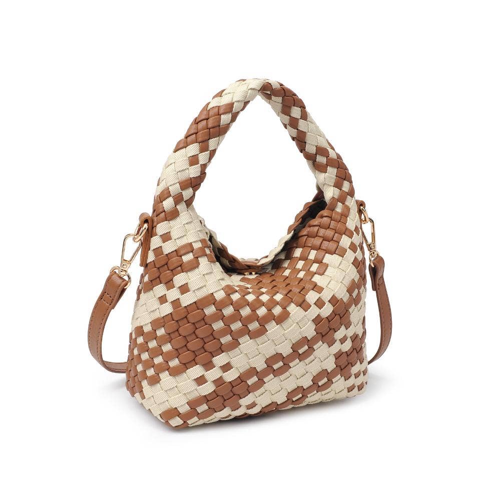 Moda Luxe - Vente Sac à main avec poignée sur le dessus – femme - Sac bandoulière tissé en matériaux mixtes Jessamine1