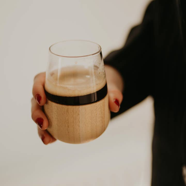 Flamboo - Wholesale Coffee/Tea Cup - Flamboo 250 ML Coffee Cup - Bamboo + Glass7