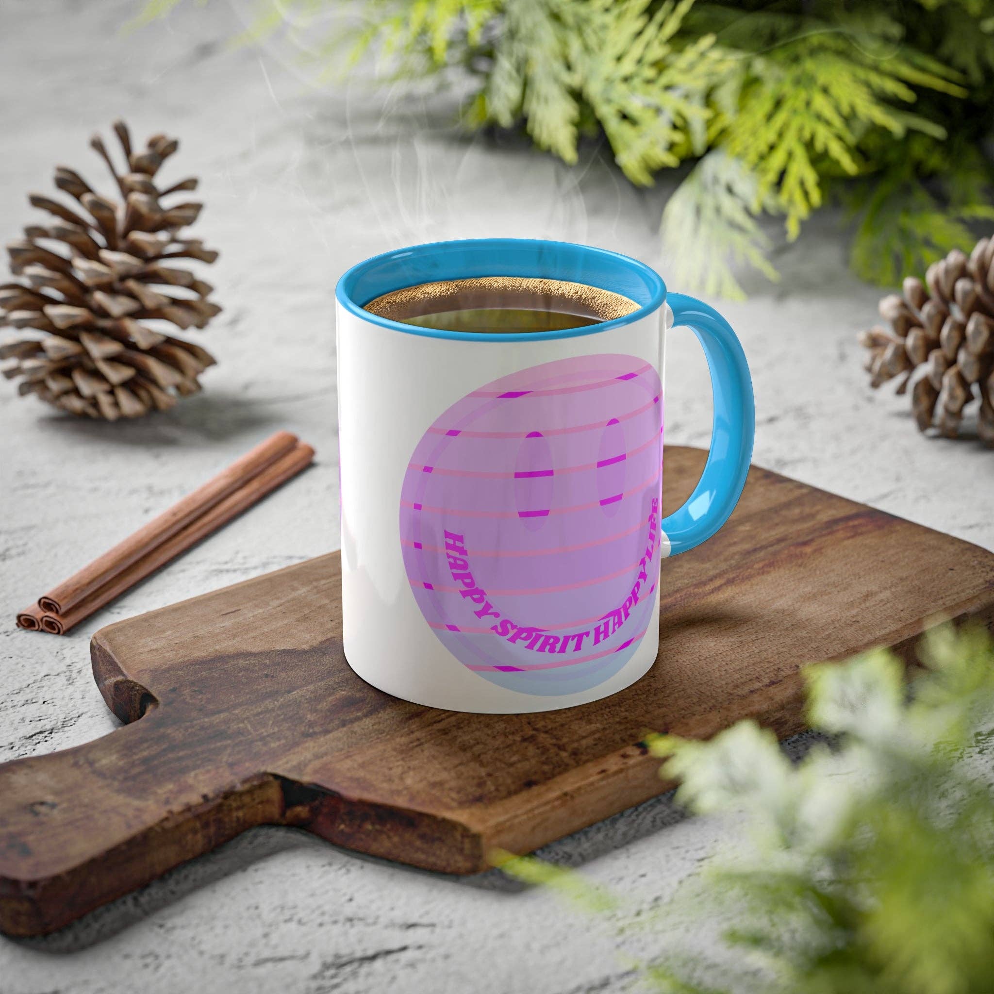 Happy Life Stuff – wholesale Coffee mug – Retro Happy Spirit Happy Life Aesthetic Mug, Smile Face Mug, Trendy Coffee Mug, Tumblr Mug, Aesthetic Happy Life Gift, Aesthetic Mug11