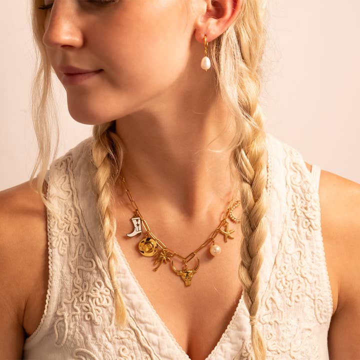 WJW - Vendita all'ingrosso Ciondolo/pendente - Ciondolo a forma di toro in acciaio inossidabile PVD oro 18 carati24