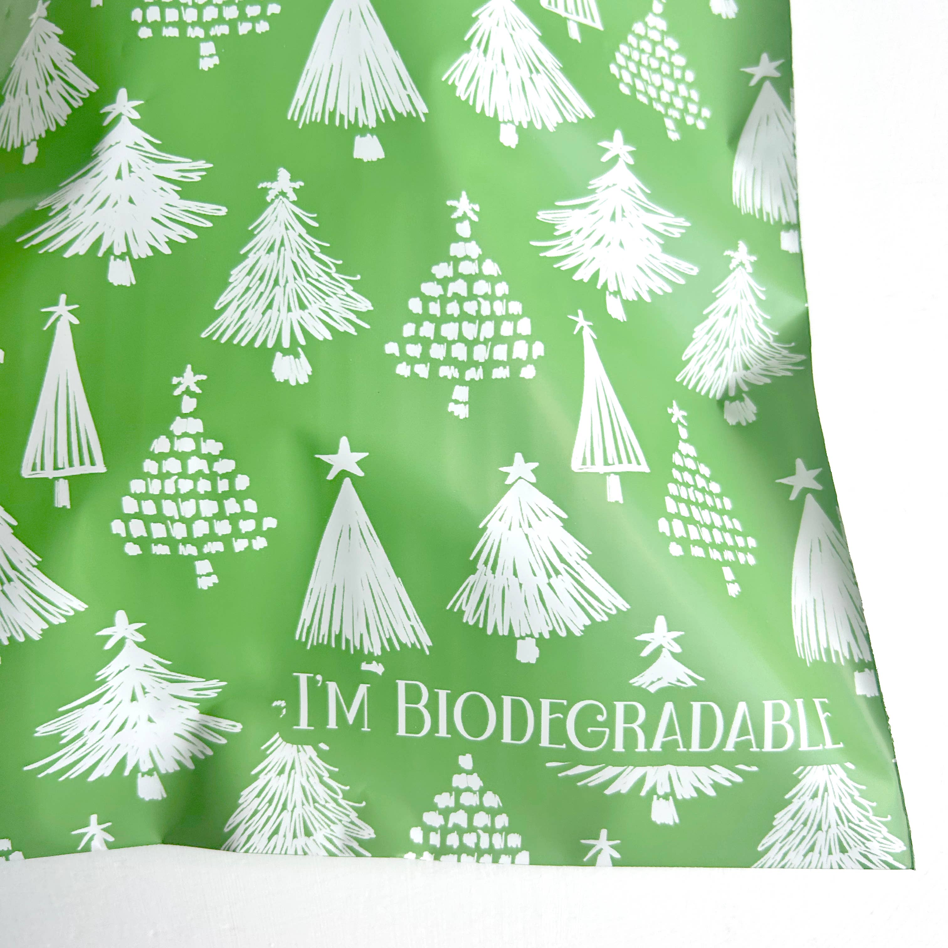 SomeFinn - Vente Enveloppe - 🎄 Sacs d'expédition en polyéthylène avec sapins de Noël verts – 10x13 – Écologiques2