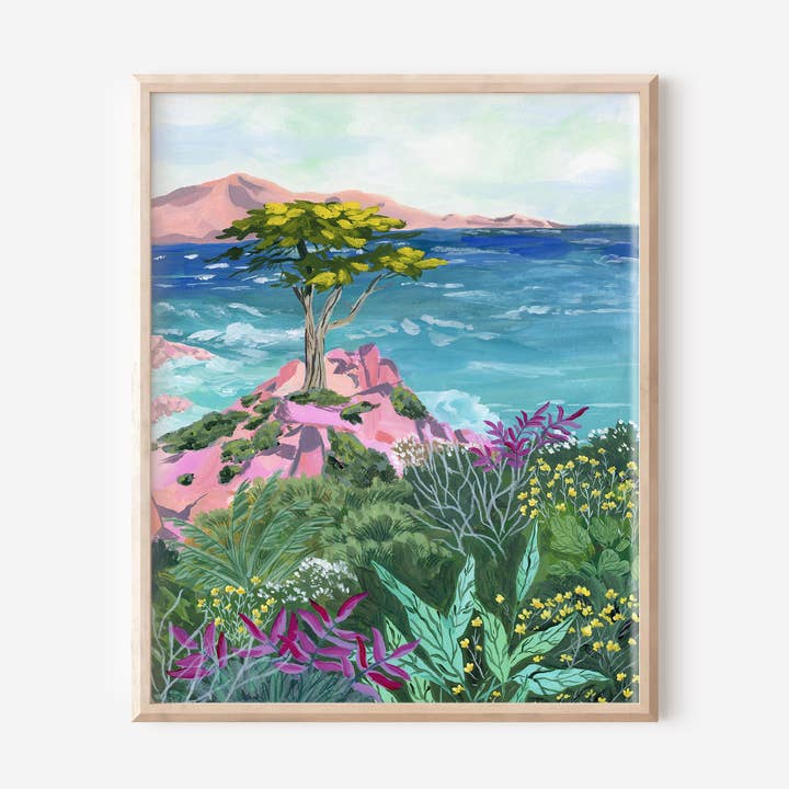 "Lone Cypress" Art Print for wholesale by Sarah Gesek Studio