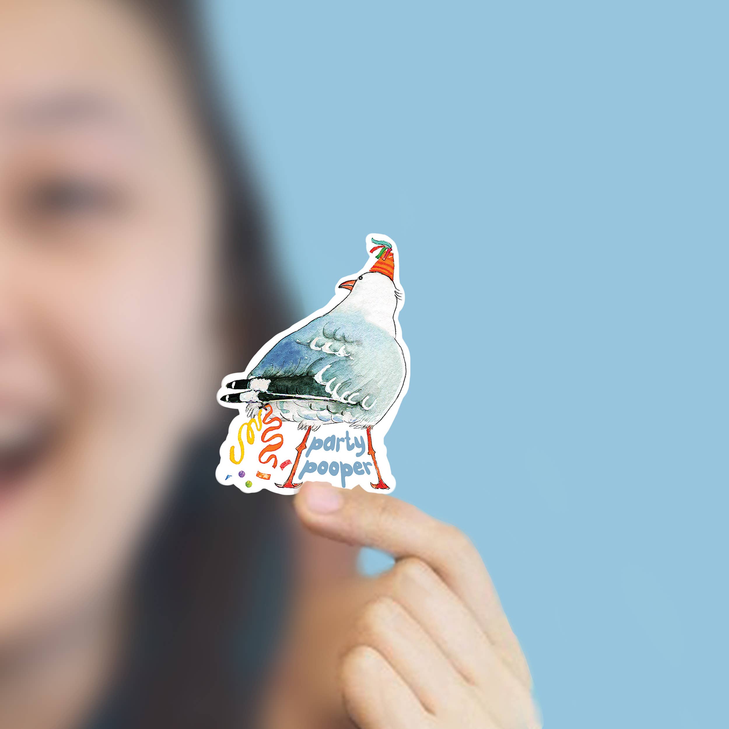 Liyana Studio - Vente Autocollant - Party Pooper Seagull - Autocollant drôle en vinyle5