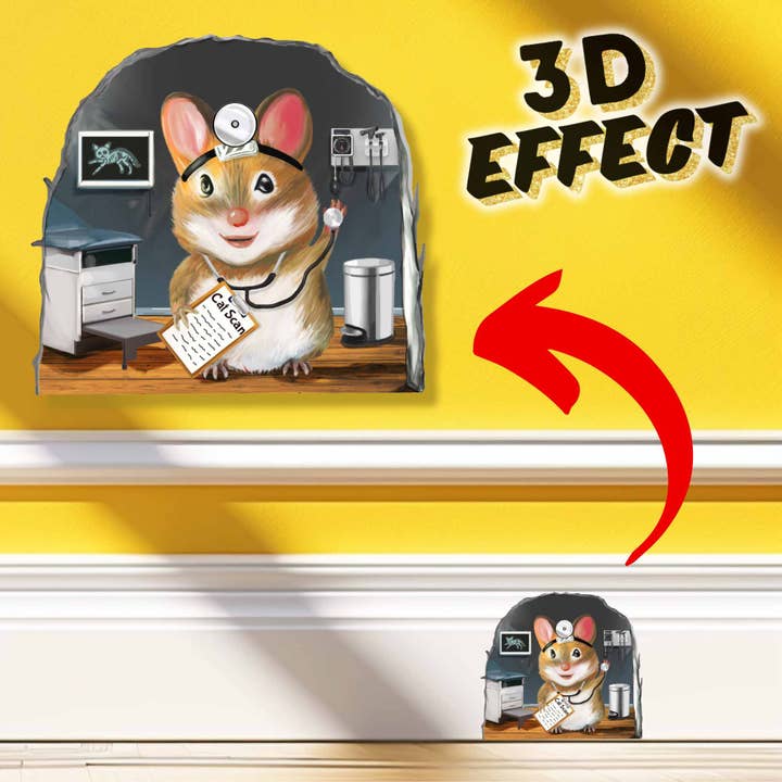 Micesterpiece - Wholesale Wall Decal/Stickers - 3D Mouse Hole Doctor Wall Sticker Decal - Micesterpiece2