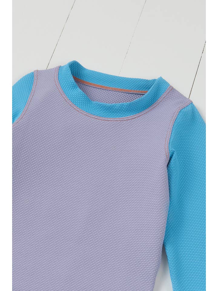 Lavender Kids Long Sleeve Rash Vest for wholesale on Faire