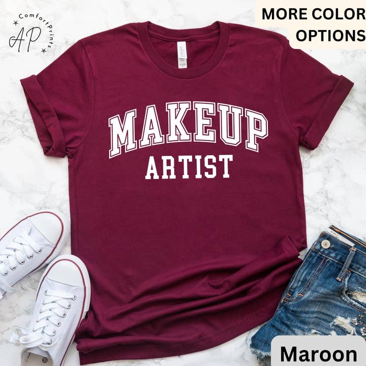 APComfortPrints - Wholesale Screen Printed T-Shirt - Women's - Makeup Artist Shirt, MUA T-Shirt, Cosmetologist Tee
4