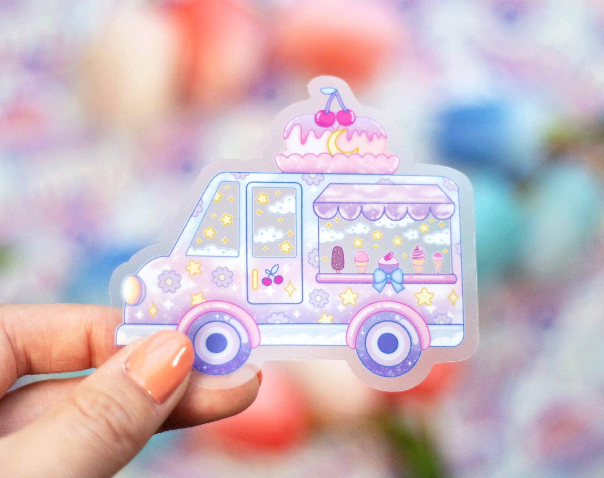 Unicorn Eclipse - Wholesale Sticker - Ice Cream Truck Clear Sticker0