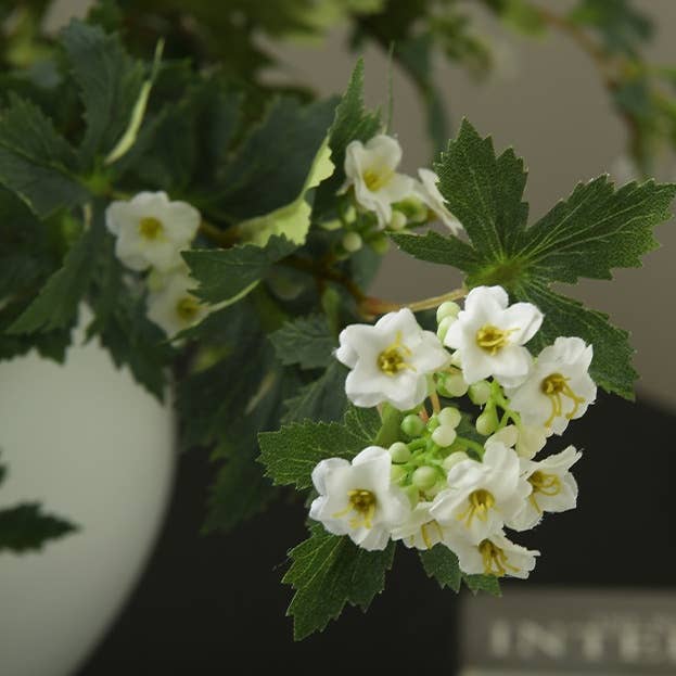 ACNITE(We cover U.S. import duties) - Vente Fleurs artificielles - Bouquet de fleurs boule de neige pour son arrangement floral à la maison vase9