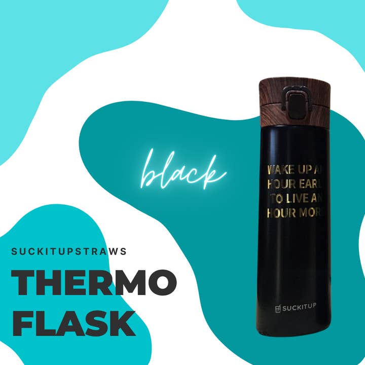Suck It Up Straws - Wholesale Insulated mug/tumbler - SUCKITUPstraws Thermo Flask
