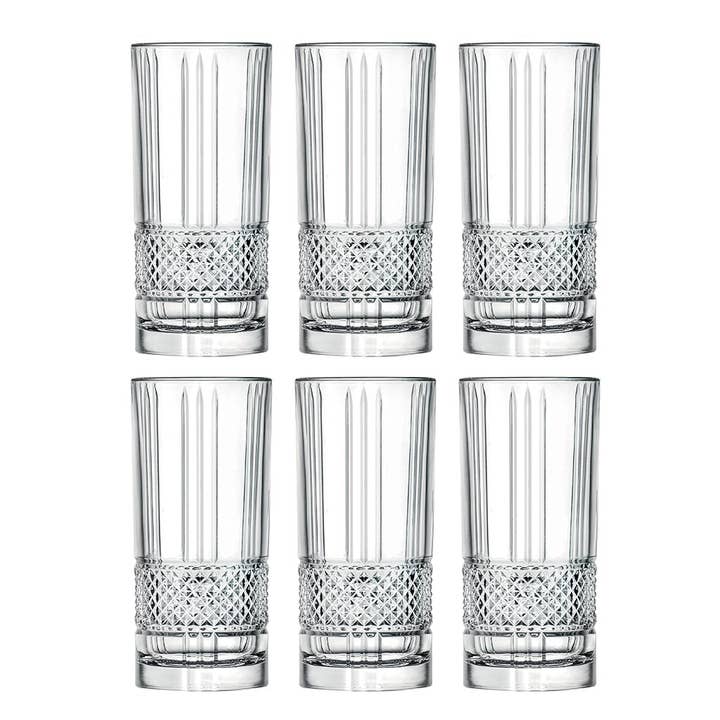Barski - Wholesale Cocktail/Liquor Glass - Brilliante Hiball, 12.5 oz. Set of 6