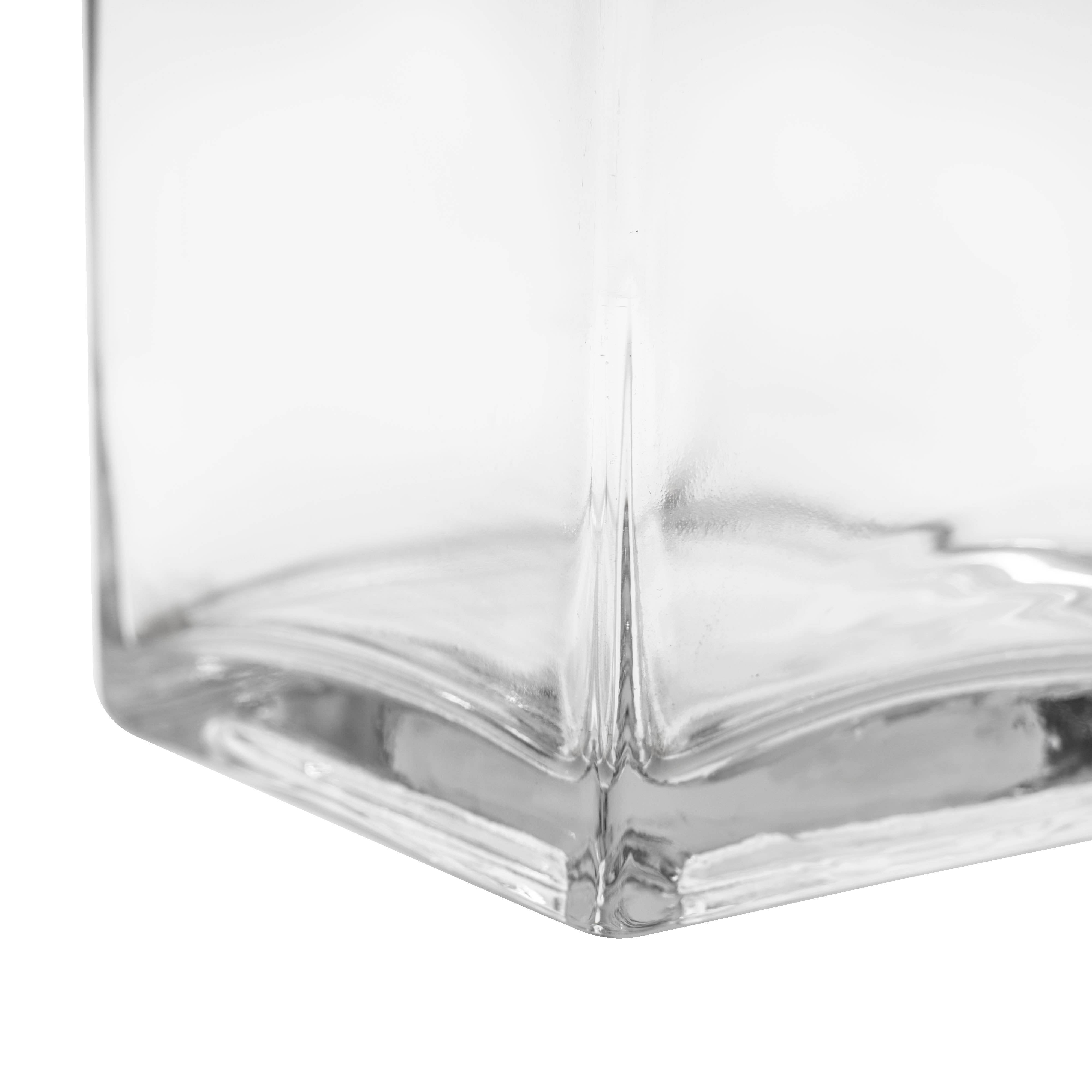 Portofino International Trading, USA - Wholesale Vase - 4 Inch Square Clear Glass Vase4