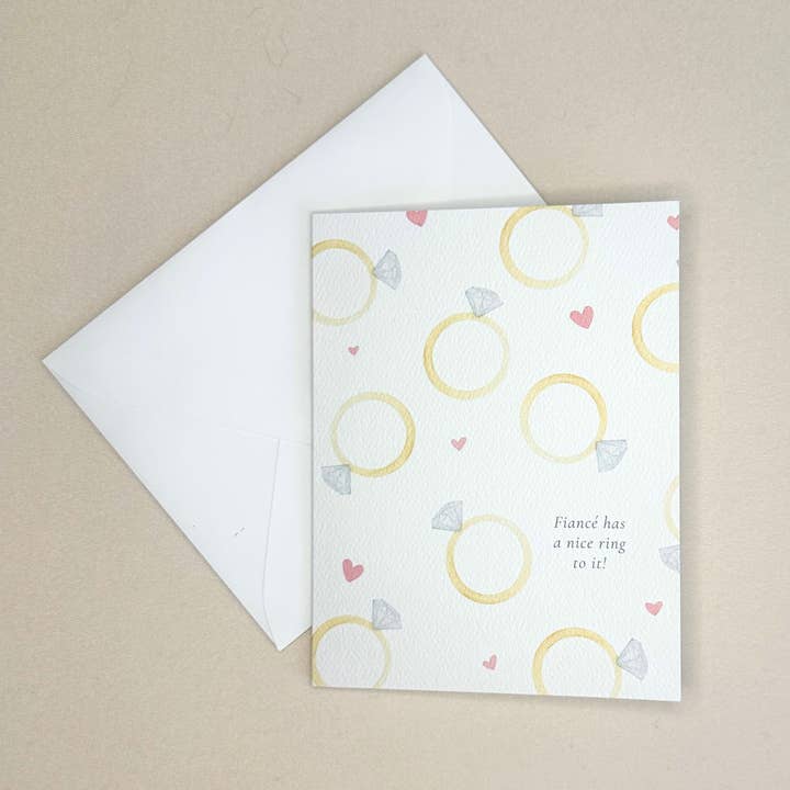 Korynne and Company - Wholesale Everyday Greeting Card - Fiancé Has a Nice Ring to It – Engagement Greeting Card3