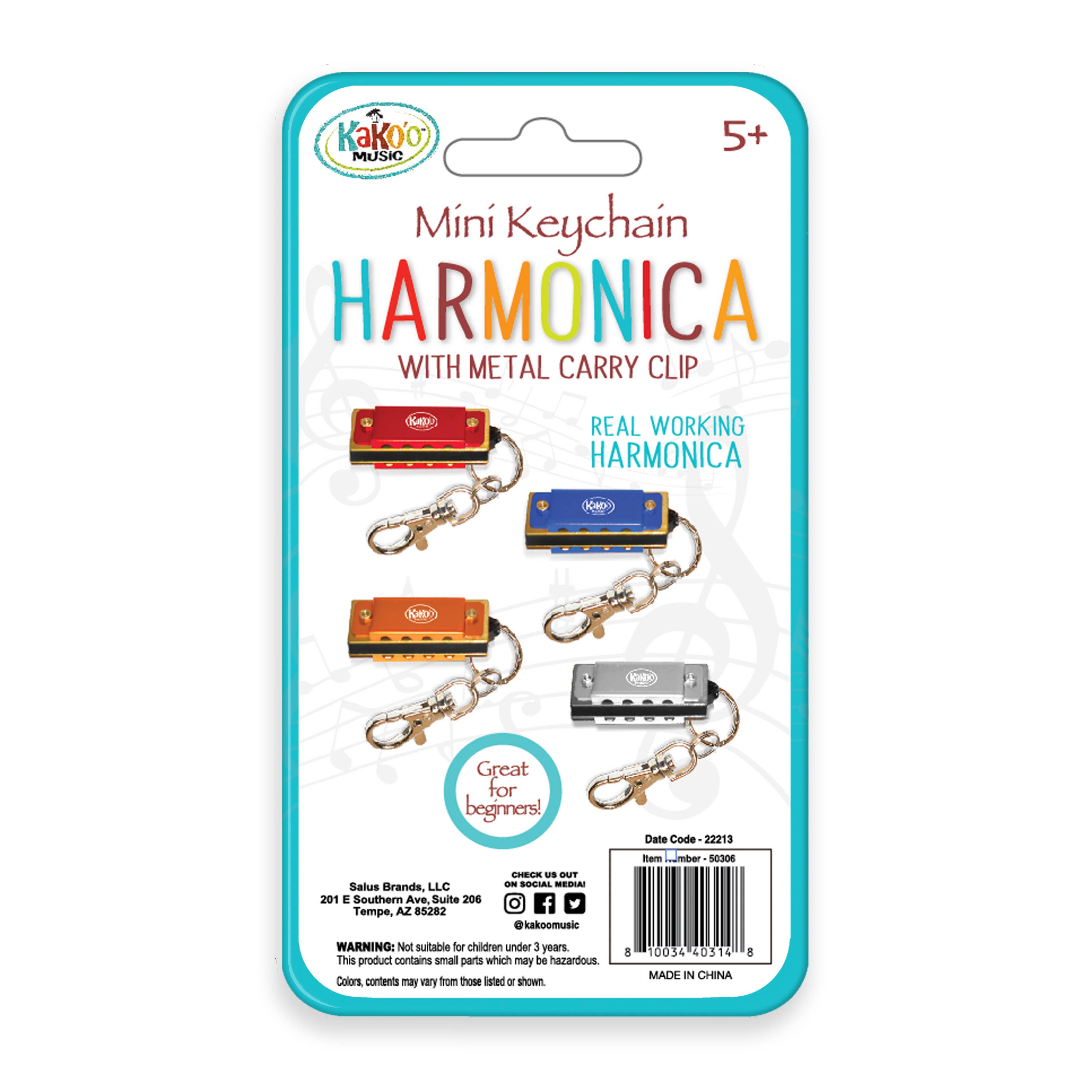 Coconut Outdoor - Wholesale Musical Instrument - KaKo'o Music - Mini Keychain Harmonicas 16pk Assortment11