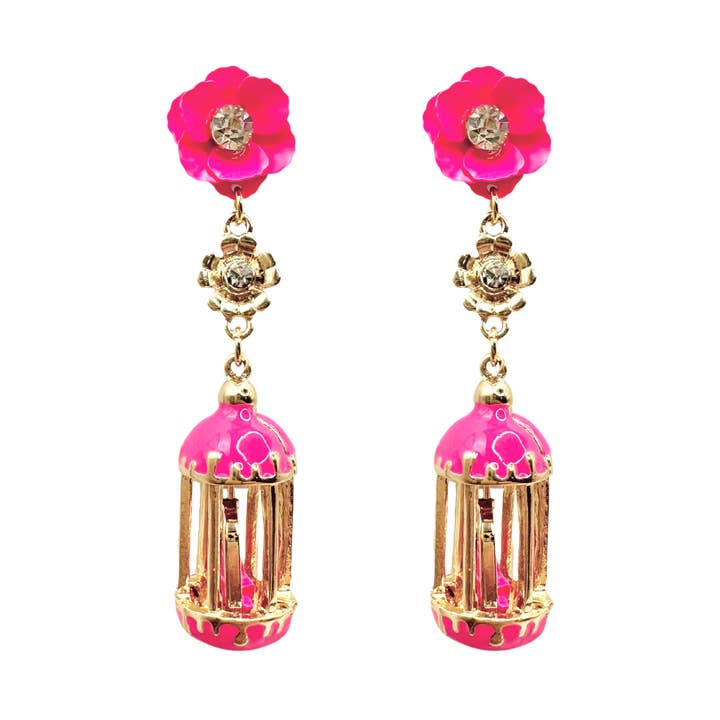 Boucles d'oreilles Birdcage pour la vente par Fornash