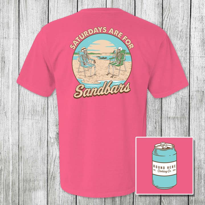'Round Here Clothing Saturdays Are For Sandbars for wholesale by The Old North State
