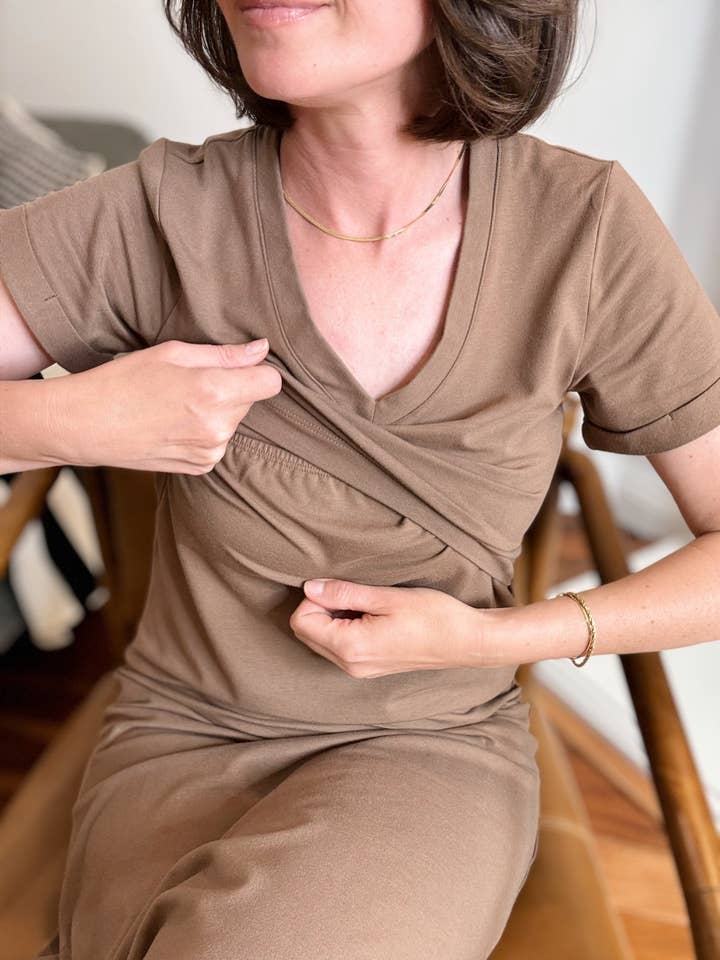 MLM Brand - Wholesale Nursing Dress - Maternity - Everyday Breastfeeding Dress - Navy13