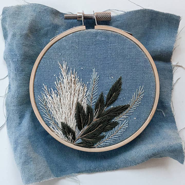 Harvest Goods Co. - Wholesale Embroidery/Cross Stitch Supplies - Pampas Grass and Circumstance Full Embroidery Kit