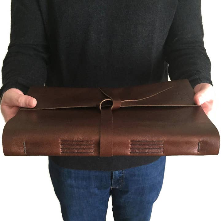 8x10 Unlined Leather Notebook, Choose your Color for wholesale by Absolutely EVO