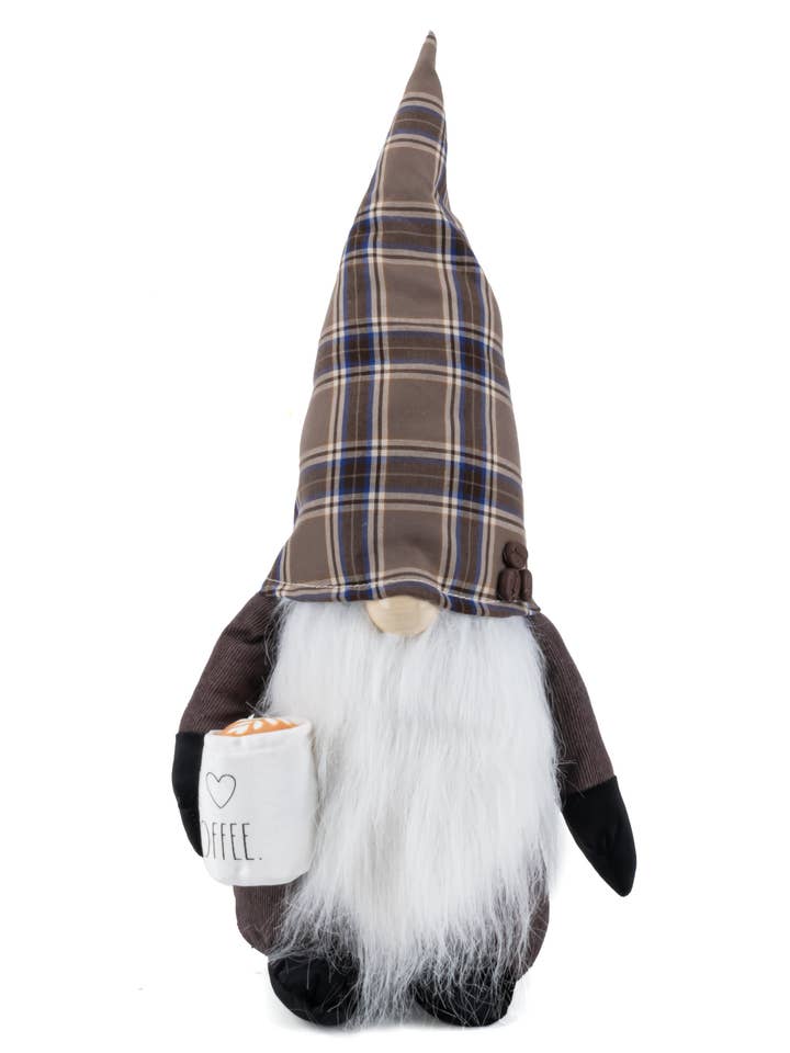 Gnomo de peluche «Me encanta el café» de Rae Dunn bebiendo café para venta al por mayor de DesignStyles Home