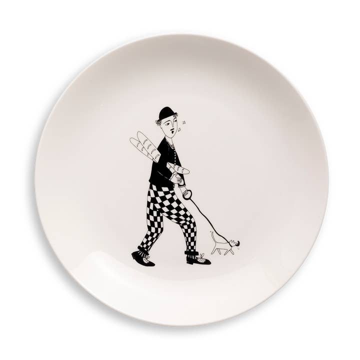 Plato para desayuno de porcelana « Sunday in Paris » para venta al por mayor de helen b