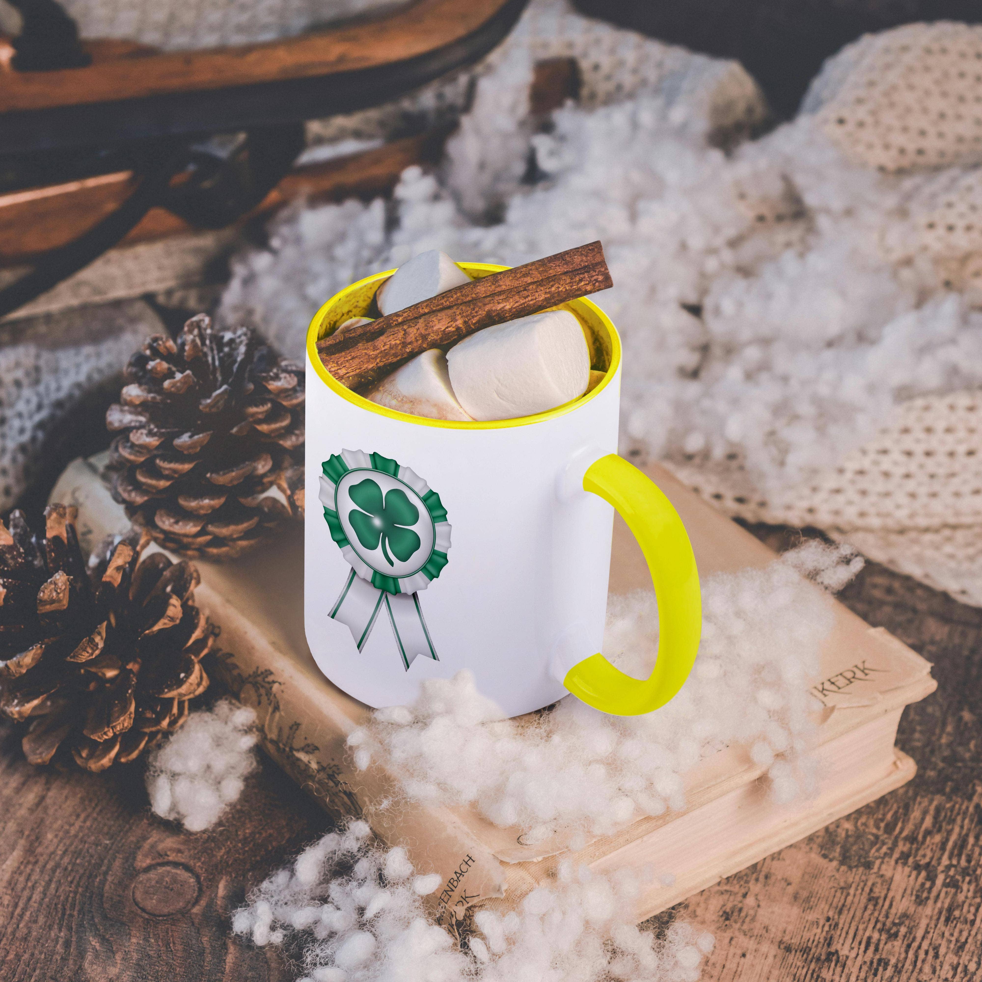 3dRose - Wholesale Coffee Mug - 3dRose, Four Leaf Clover Badge Illustration, Mug5