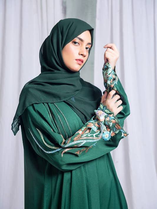 Multiple Color Lavish Green Abaya for wholesale on Faire2