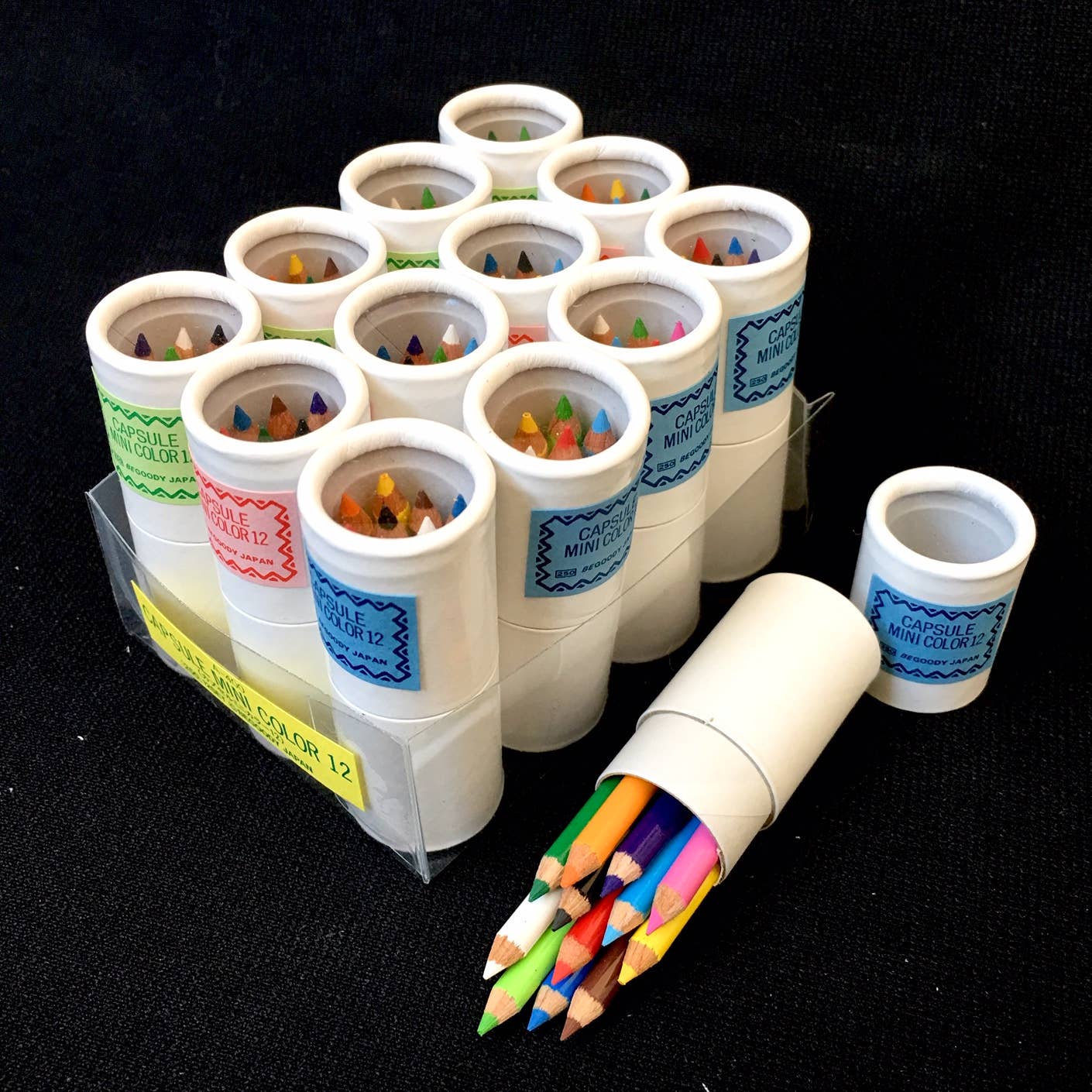 BCmini - Wholesale Colored Pencil - 21602 12 sets of 12 mini pencils in mini paper tube-1235