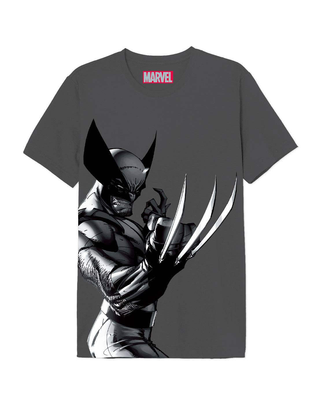Grey Marvel X-Men Tee - Wolverine Profile for wholesale on Faire1