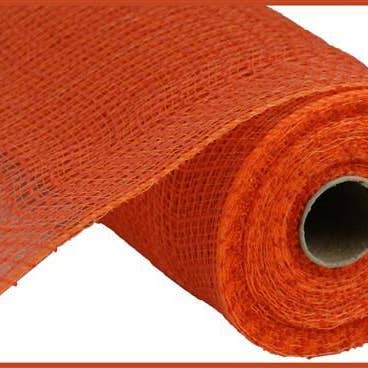 10.25"x30m finta iuta/pp a quadri arancione RY831320 per la vendita all'ingrosso da parte di DecoExchange