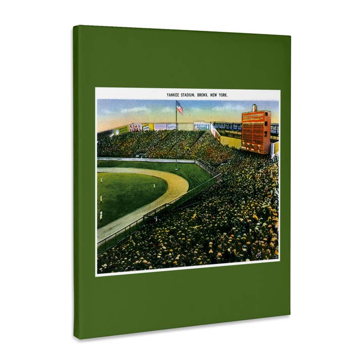 3dRose - Wholesale Art Print - 3dRose, Baseball Stadium, Bronx, New York City Vintage Postcard Reproduction, Museum Grade Canvas Wrap