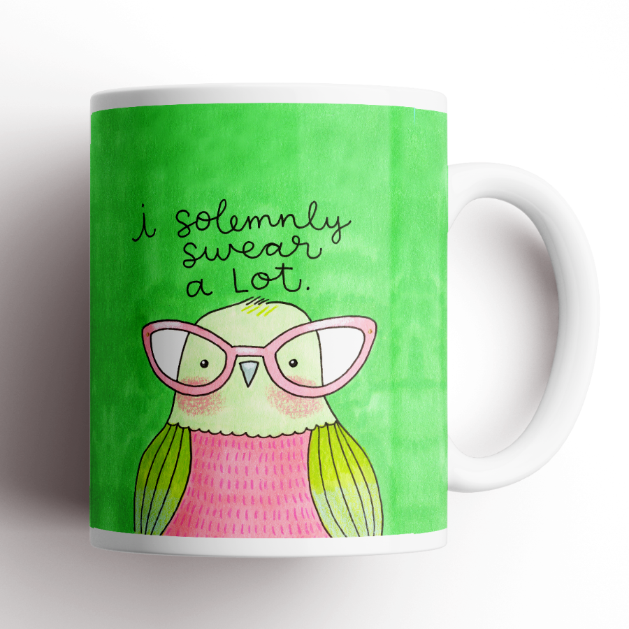 Disrupted Industries - Venta al por mayor Taza - Juro Solemnemente Mucho Taza de Pájaro Tonto1