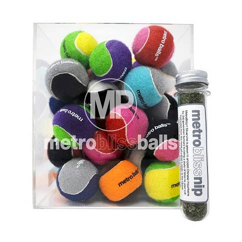 Metro Paws – Bola para cão - Cão por atacado – Mini Metro Balls® a Granel (45 unid.) c/ Cubo POP (PVP recomendado 1,59 €/bola)0