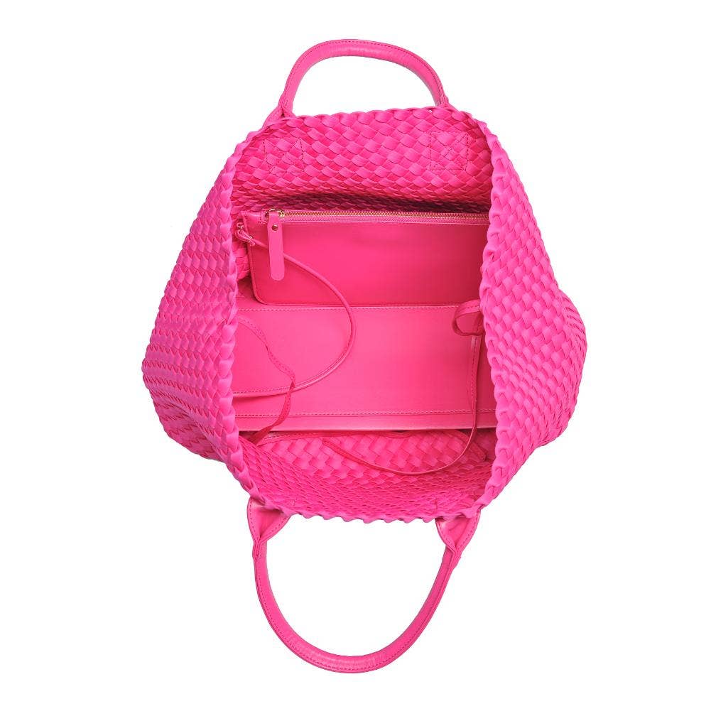 Urban Expressions – Großhandel Tragetasche – Damen – Ithaca Tote aus gewebtem Neopren mit veganem Lederhenkel23