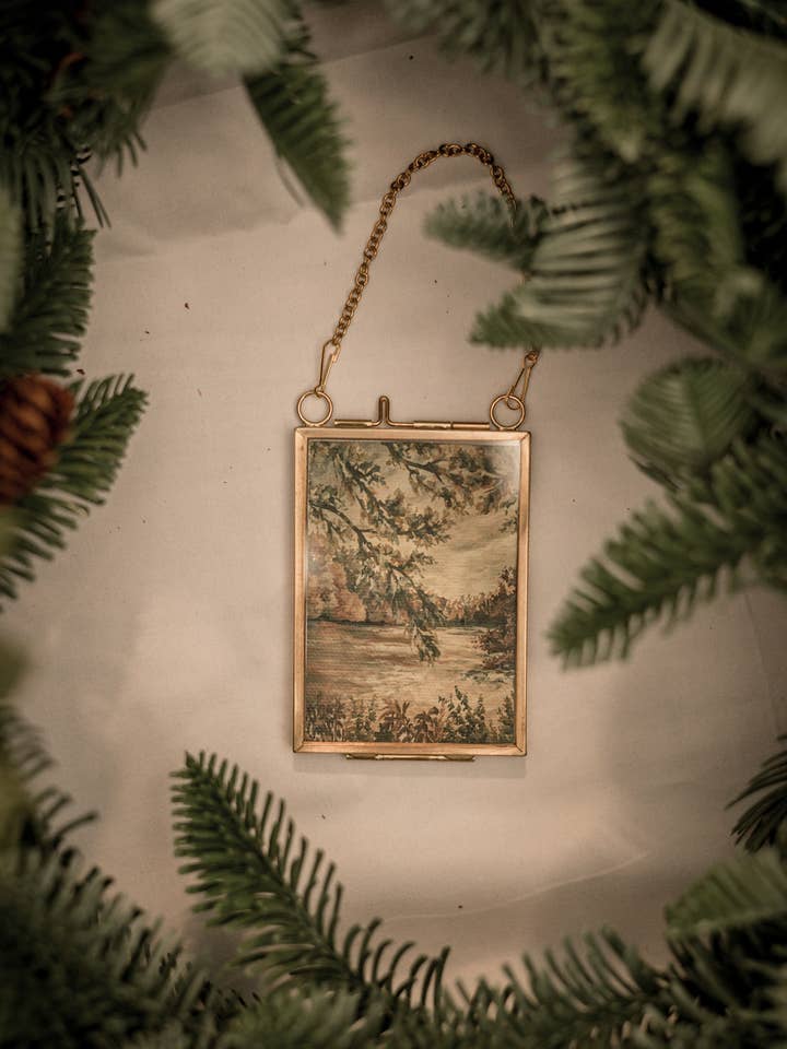 "In the Morning" Gold Frame Ornament for wholesale by Lewa Studio