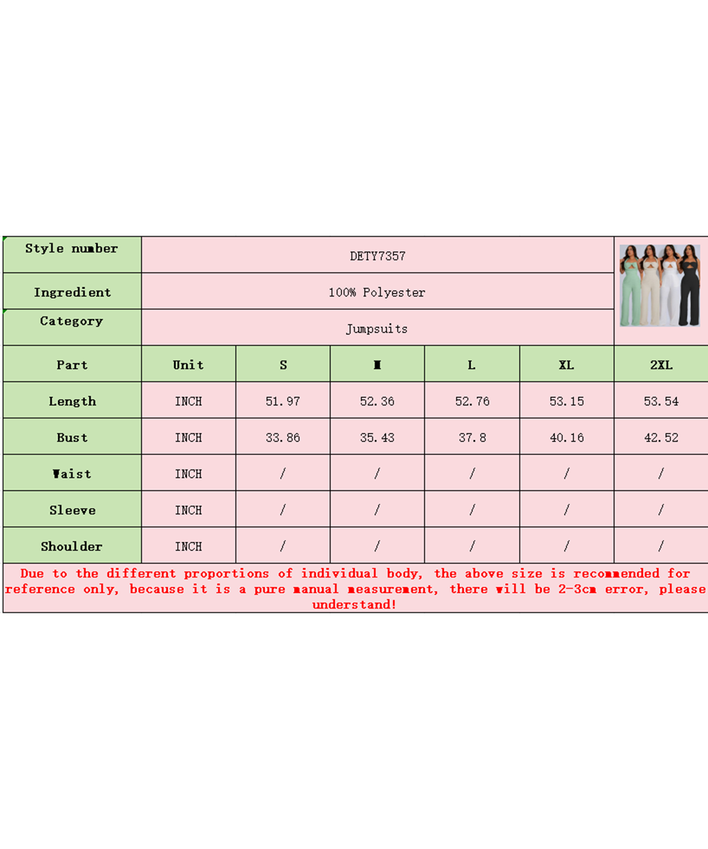 Aria Romance - Wholesale Top & Pant Set (NOT Loungewear) - Women's - Bandeau Wide Leg Jumpsuit31