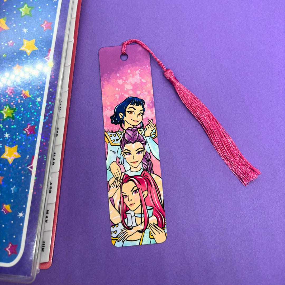 Kish B. Designs - Wholesale Bookmark - Huntrix| KPop| Demon Hunters | Metal | Standard Bookmark1