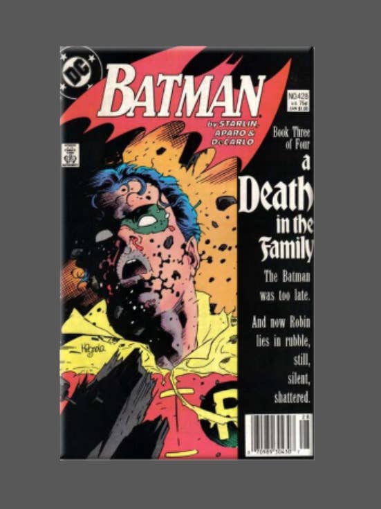 BATMAN, imán, botón, espejo, cómic, muerte en familia para venta al por mayor de Ba Ba Buttons