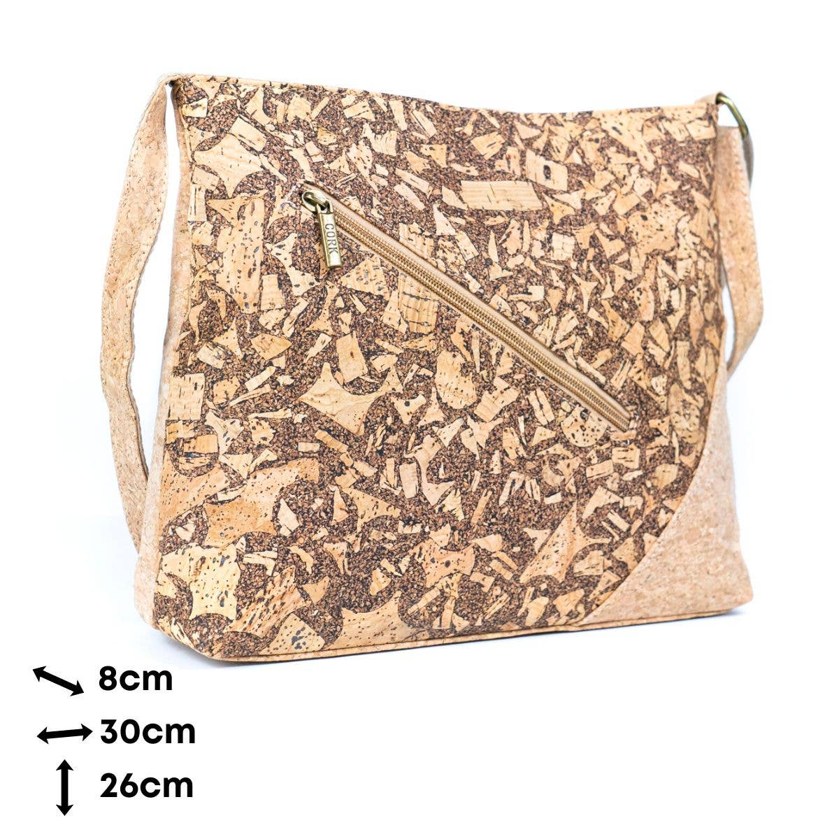 Meninas Bonitas Cork - Wholesale Crossbody Bag - Women's - Natural Cork Women’s Crossbody Bag BAG-23394
