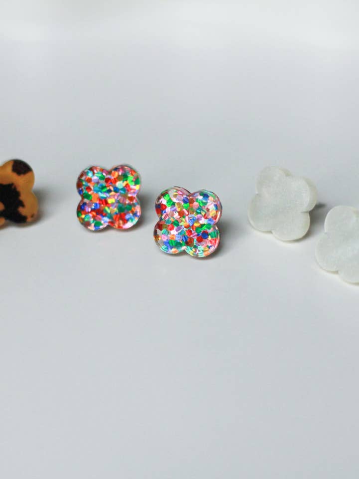 Clover Acrylic Studs for wholesale by Wondermint Goods