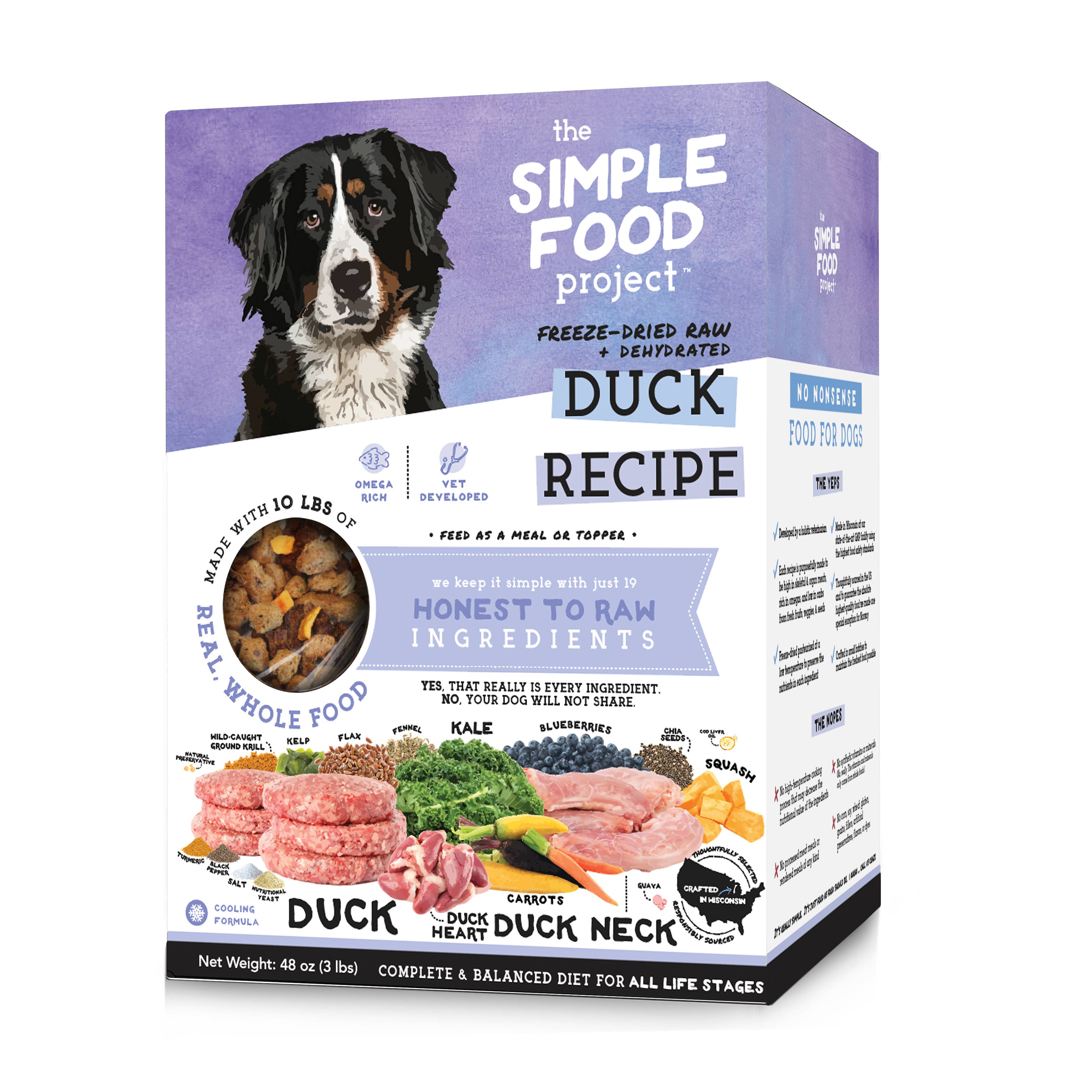 The Simple Food Project - Wholesale Pet Food - Dog - Duck Recipe for Dogs1
