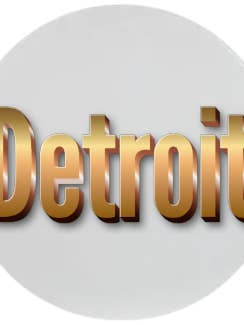 Detroit Gold 2pc Ceramic Coasters for wholesale by MadeByHBK