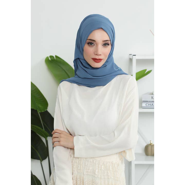 Aisha's Design - Wholesale Hijab – Women’s - Instant Chiffon Shawl Headscarf for Women with Cotton Bonnet Chiffon Turban Cap, Ready-to-Wear Soft Chiffon Shawl Instant Hijab Wrap,PS-46178