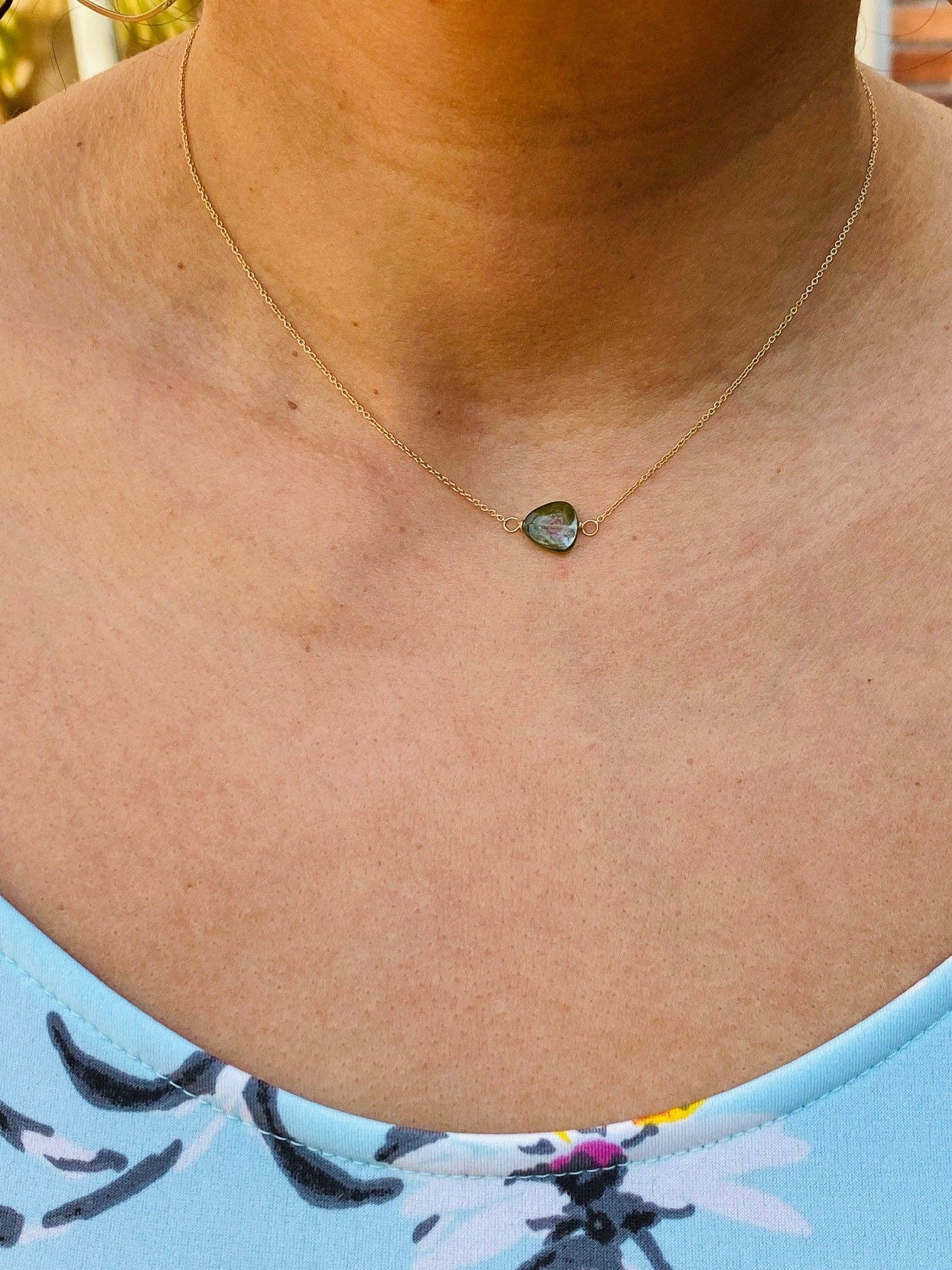 Lexi Jewelry – Engroshandel Halskæde med vedhæng – Slice of Sweetness Vandmelon Turmalin halskæde1