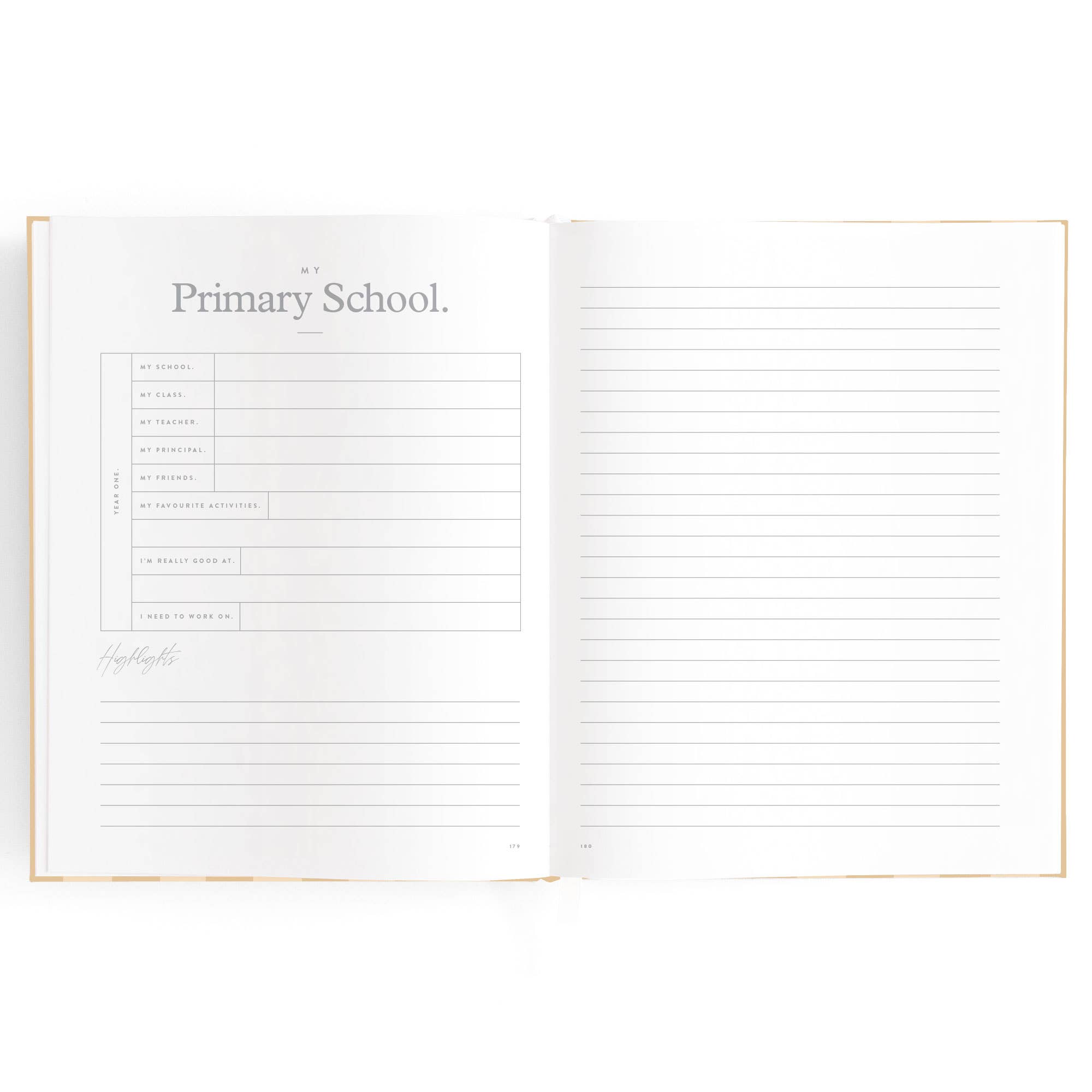 Fox & Fallow - Wholesale Memory book – Child & baby - Baby Book Coffee Stripe5